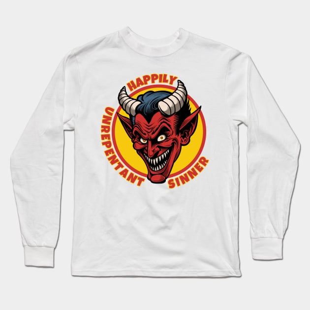 Unrepentant Sinner Long Sleeve T-Shirt by Atomic Blizzard
